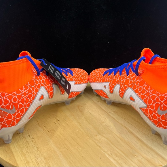 Nike By You Mercurial SuperFly 9 FG Men's Cleats (Orange/Blue/White) DX3346-900 - Picture 10 of 11